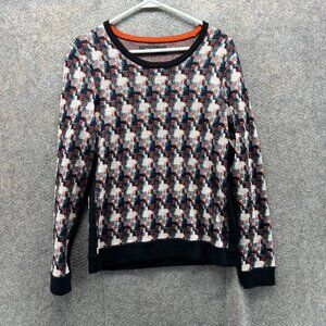 Rag & Bone Sweater Women Medium Multicolor Houndstooth Knit Crew Neck Wool